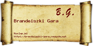 Brandeiszki Gara névjegykártya