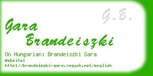 gara brandeiszki business card